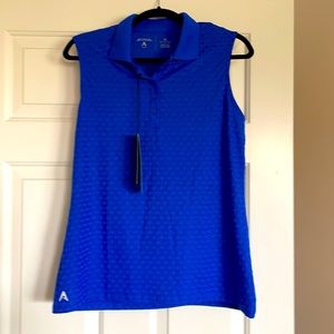 Blue golf shirt